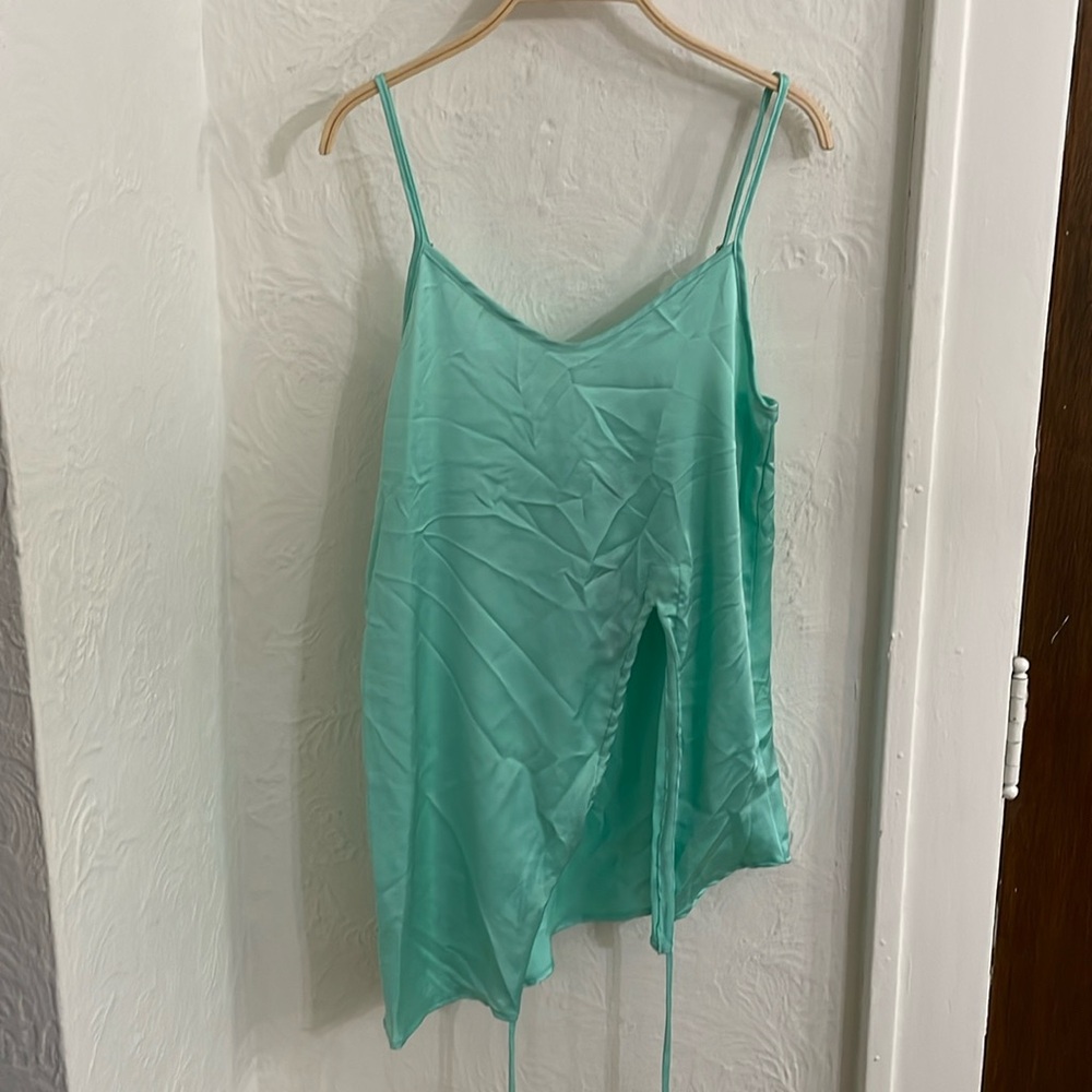 RICKI BRAZIL Women's Strappy Tank Top Size M in Mint Green
